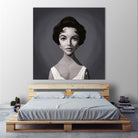 Elizabeth Taylor by Rob Snow on GIANT ART - gray digital painting