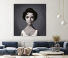 Elizabeth Taylor by Rob Snow on GIANT ART - gray digital painting