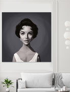 Elizabeth Taylor by Rob Snow on GIANT ART - gray digital painting