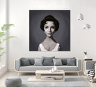 Elizabeth Taylor by Rob Snow on GIANT ART - gray digital painting