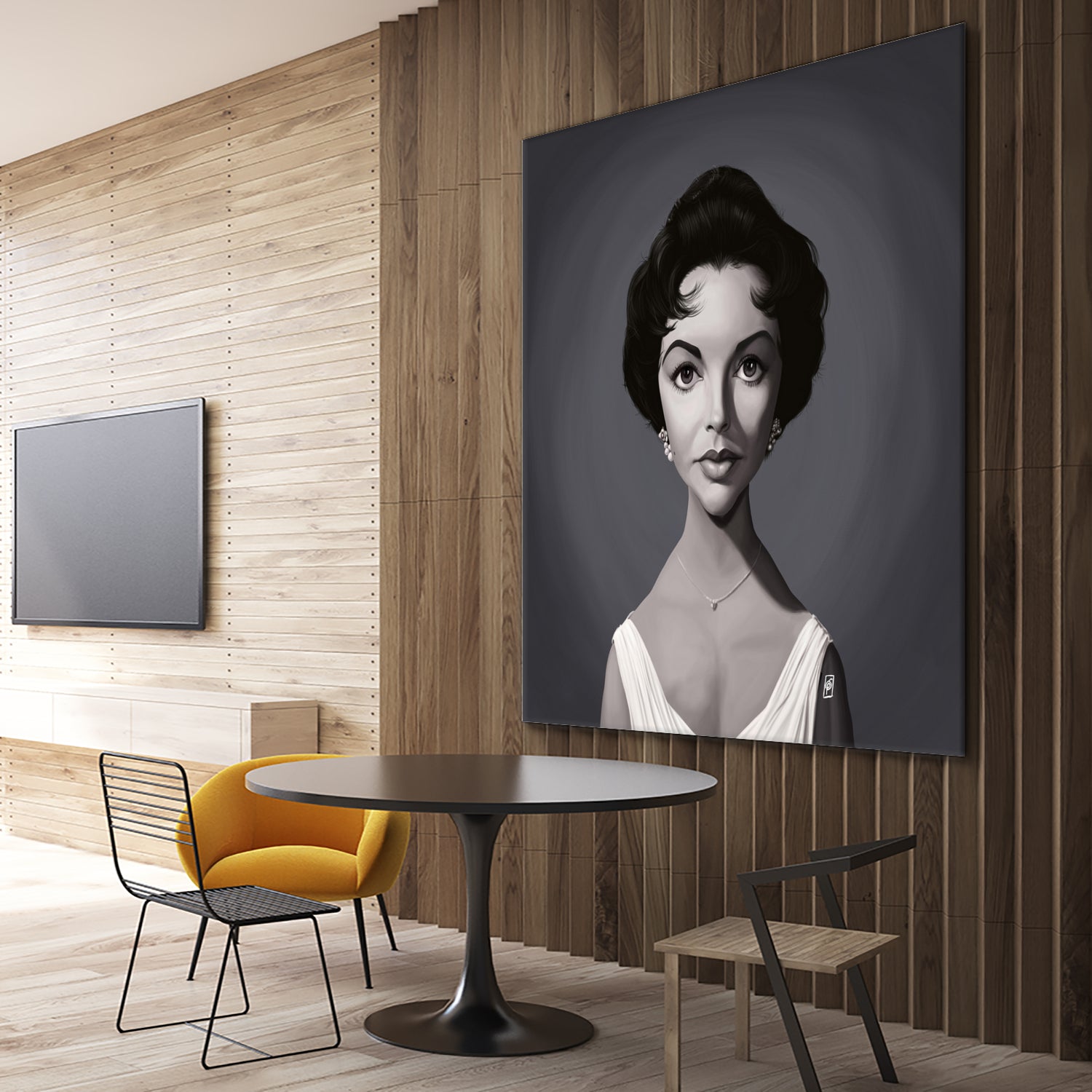 Elizabeth Taylor by Rob Snow on GIANT ART - gray digital painting