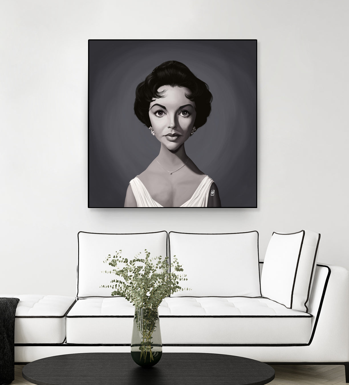 Elizabeth Taylor by Rob Snow on GIANT ART - gray digital painting