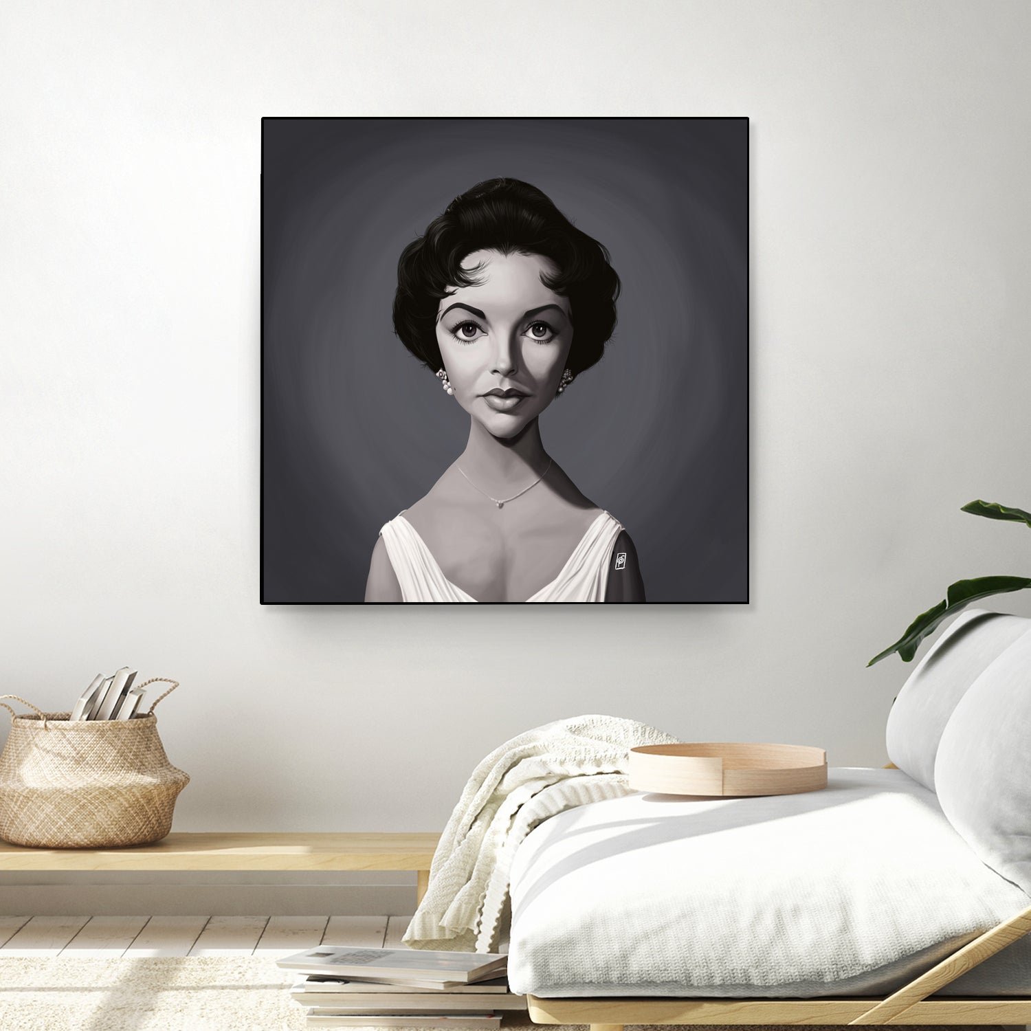 Elizabeth Taylor by Rob Snow on GIANT ART - gray digital painting