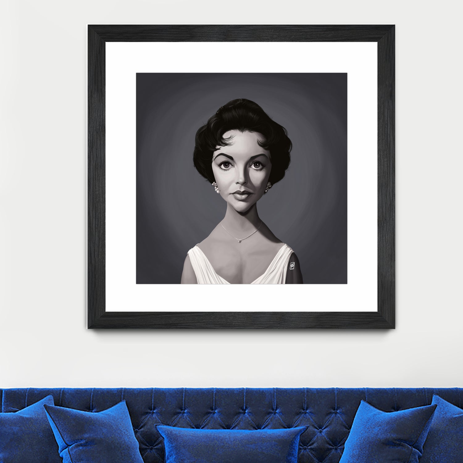 Elizabeth Taylor by Rob Snow on GIANT ART - gray digital painting