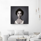 Elizabeth Taylor by Rob Snow on GIANT ART - gray digital painting