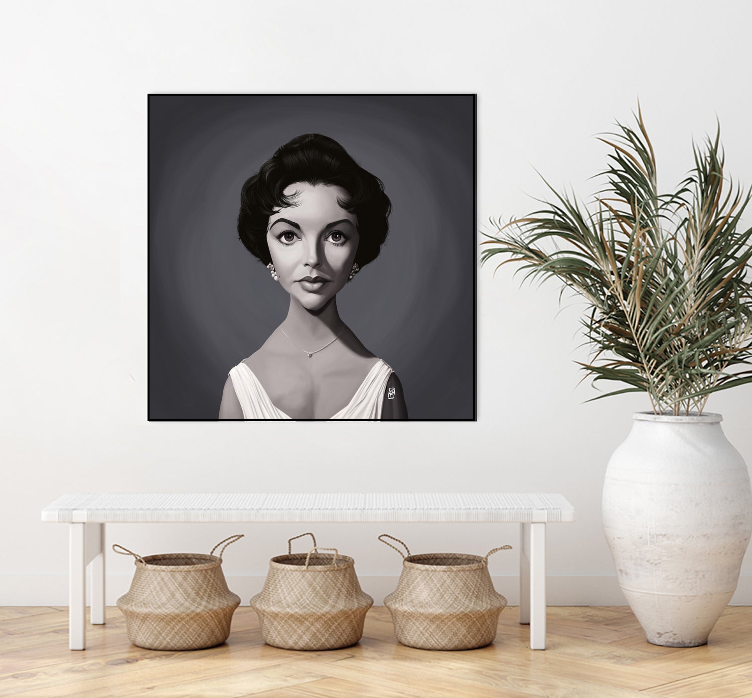 Elizabeth Taylor by Rob Snow on GIANT ART - gray digital painting