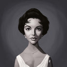 Elizabeth Taylor by Rob Snow on GIANT ART - gray digital painting