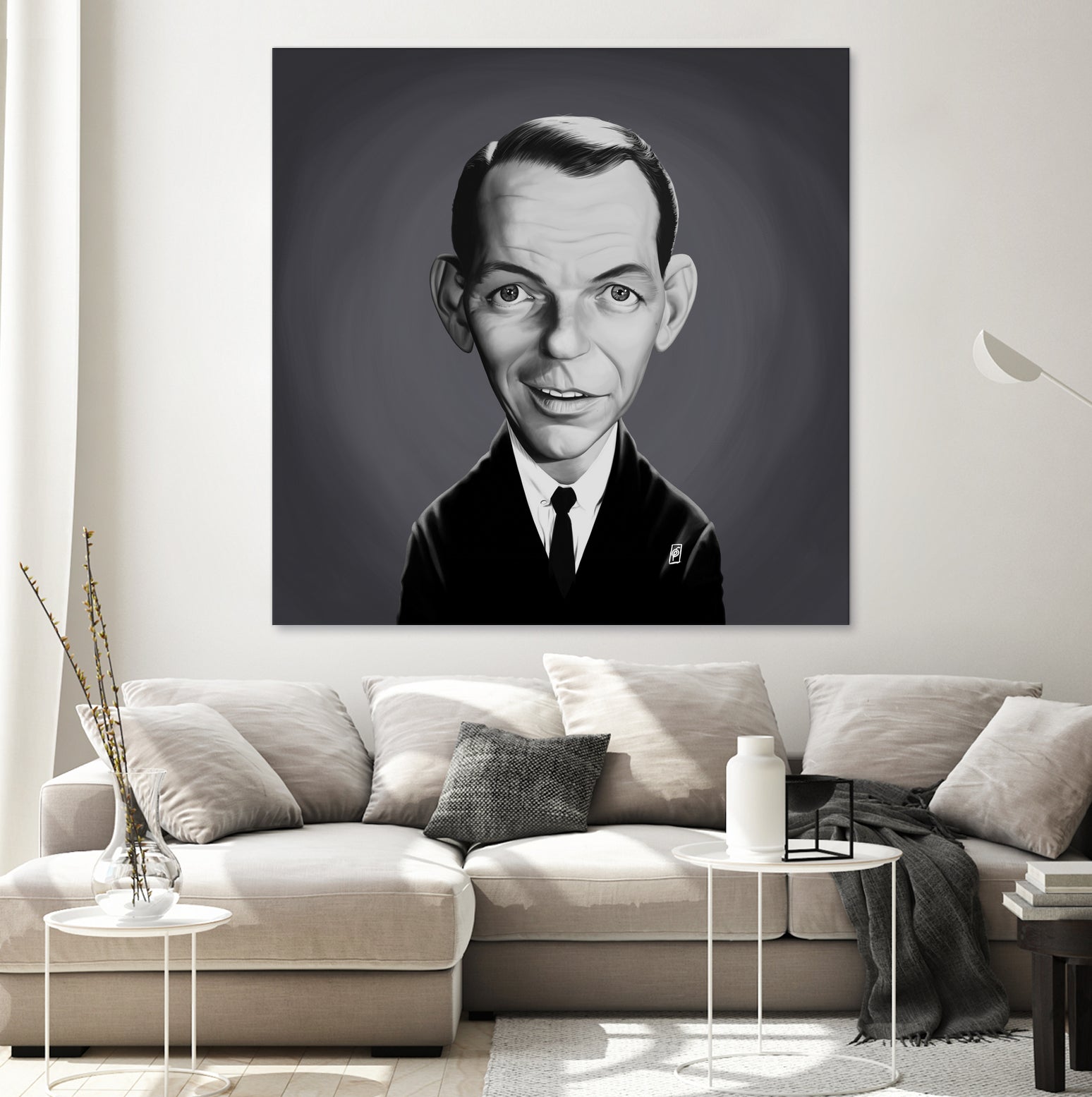 Frank Sinatra by Rob Snow on GIANT ART - gray digital painting