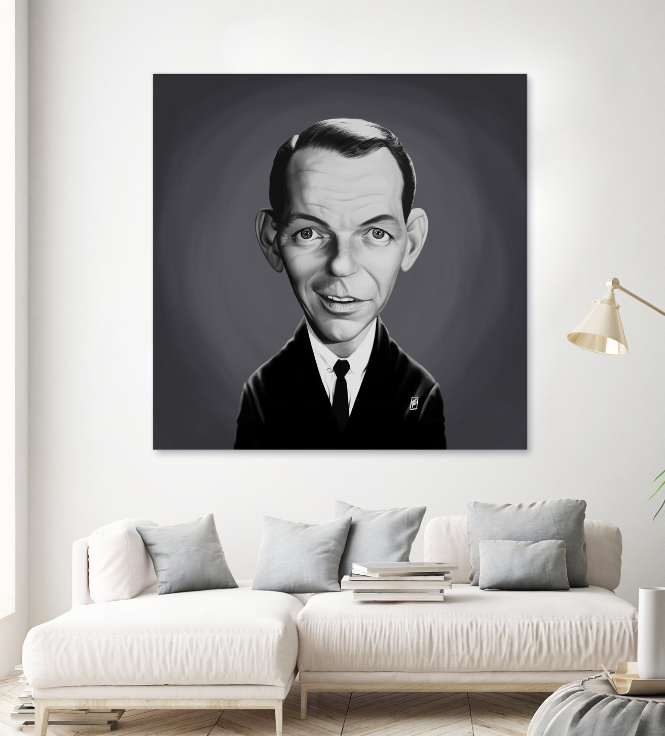 Frank Sinatra by Rob Snow on GIANT ART - gray digital painting