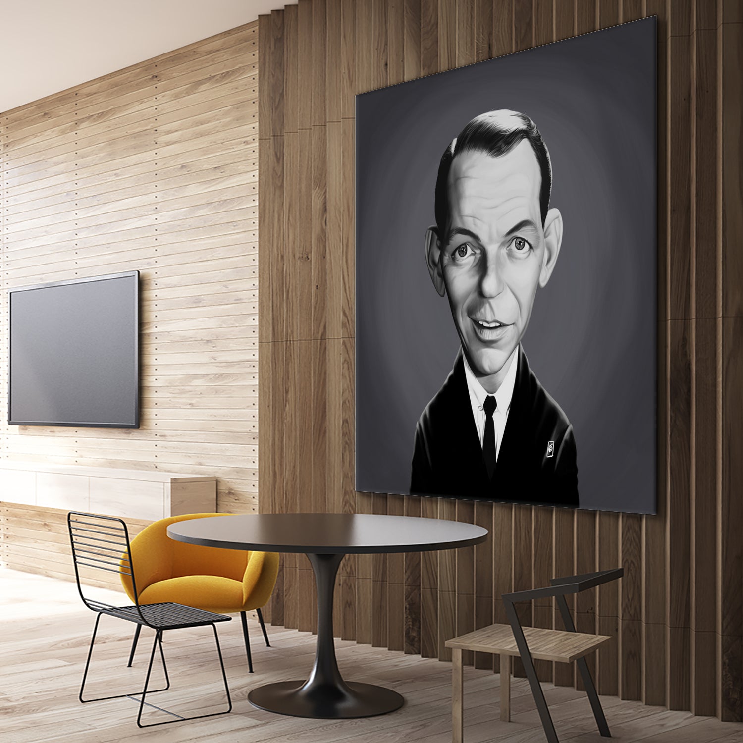 Frank Sinatra by Rob Snow on GIANT ART - gray digital painting