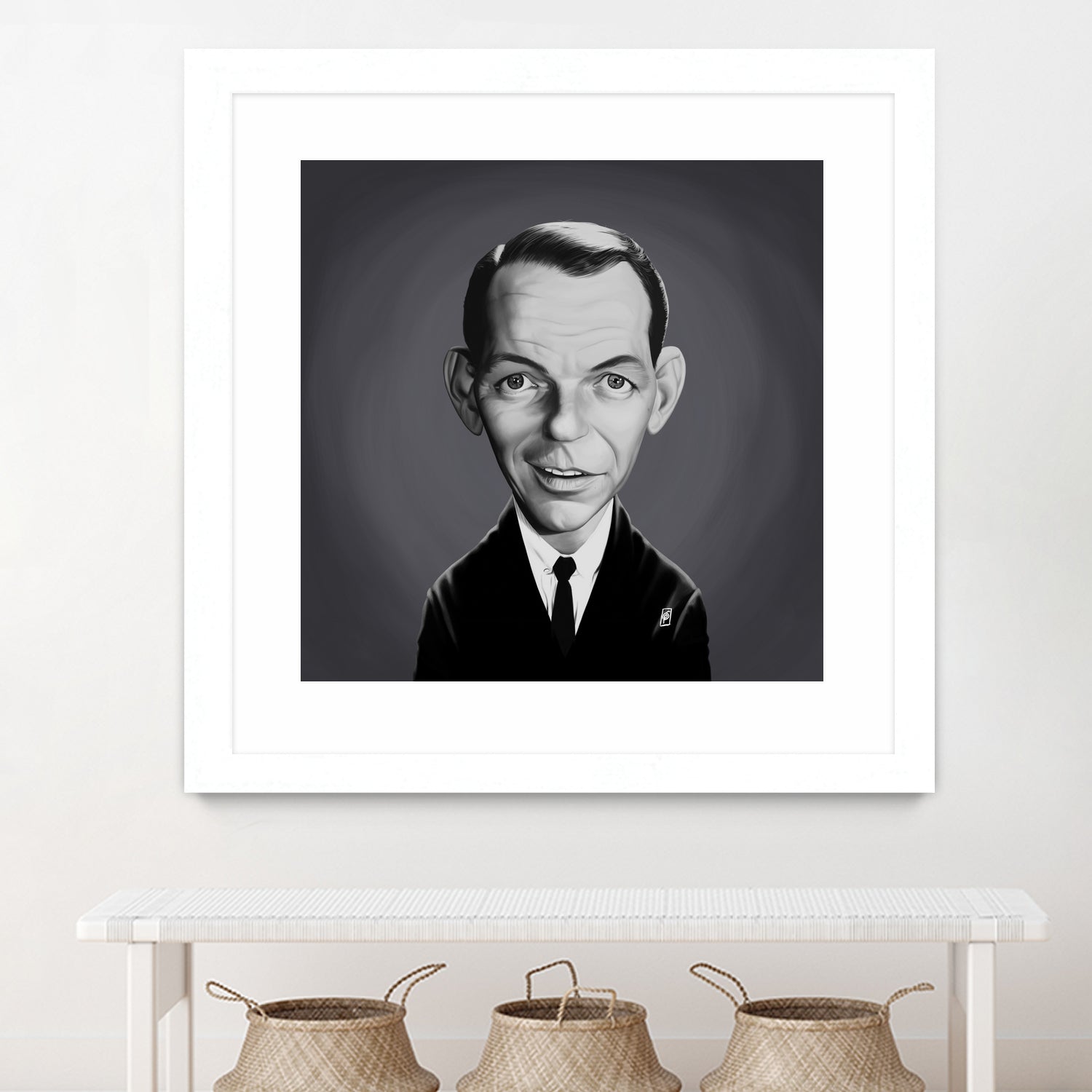 Frank Sinatra by Rob Snow on GIANT ART - gray digital painting