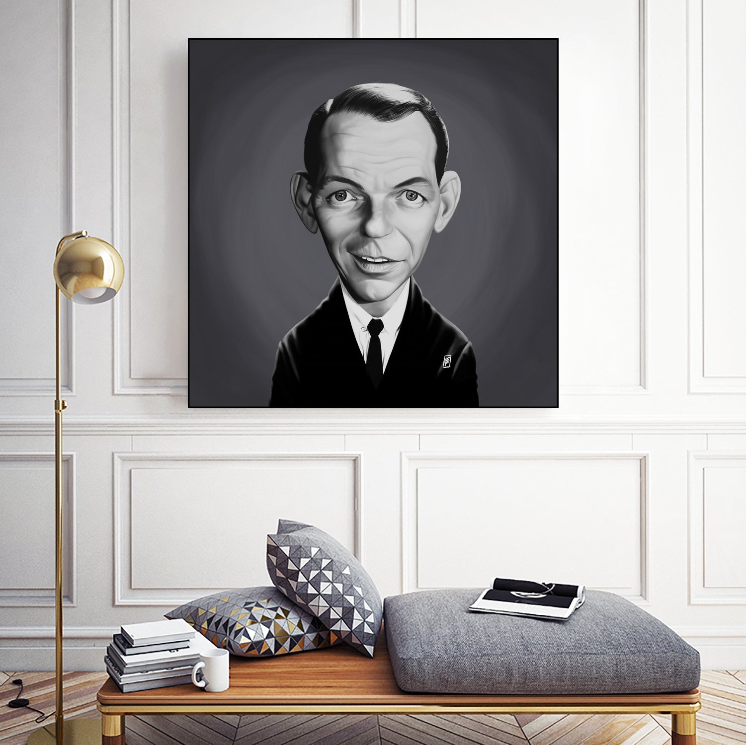 Frank Sinatra by Rob Snow on GIANT ART - gray digital painting