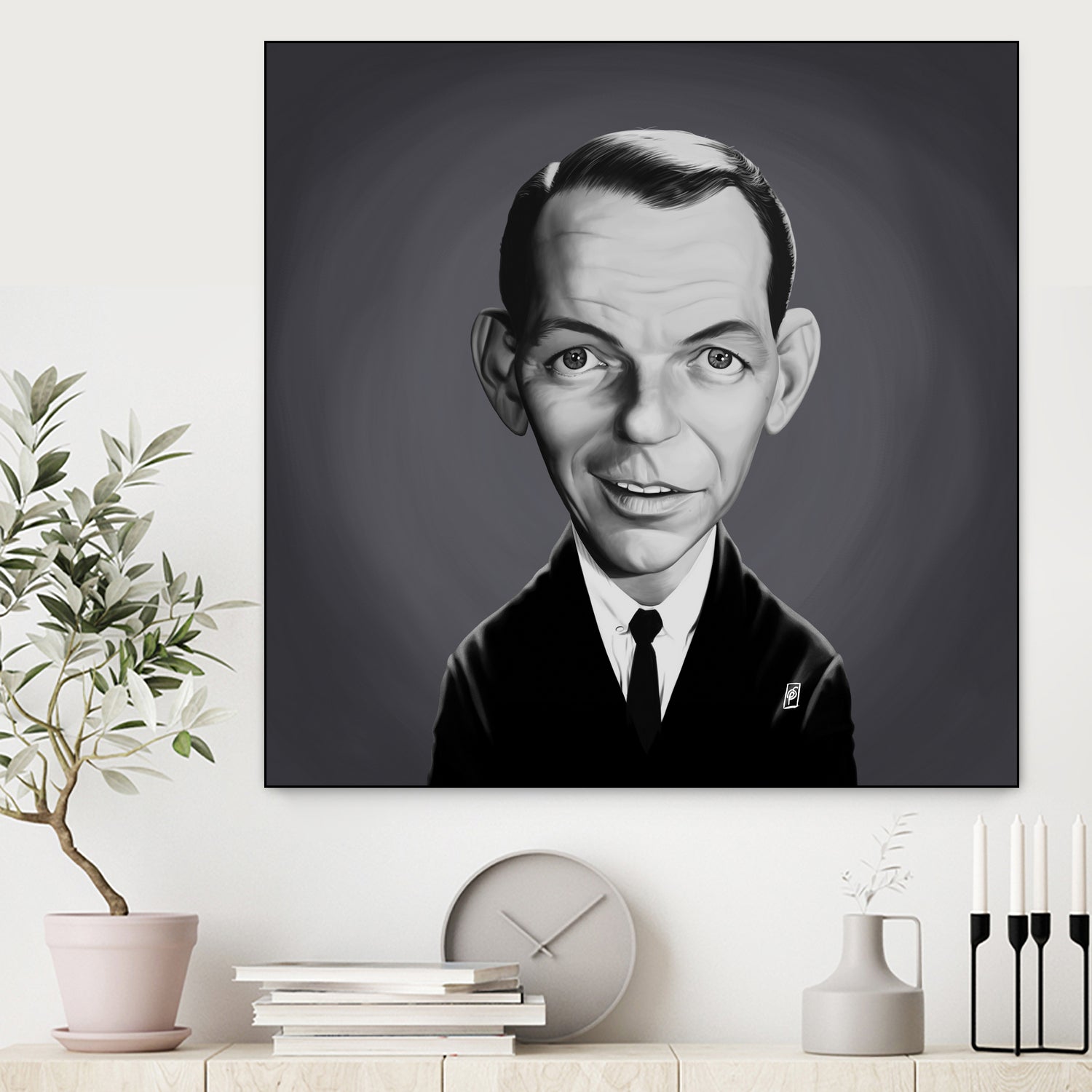 Frank Sinatra by Rob Snow on GIANT ART - gray digital painting