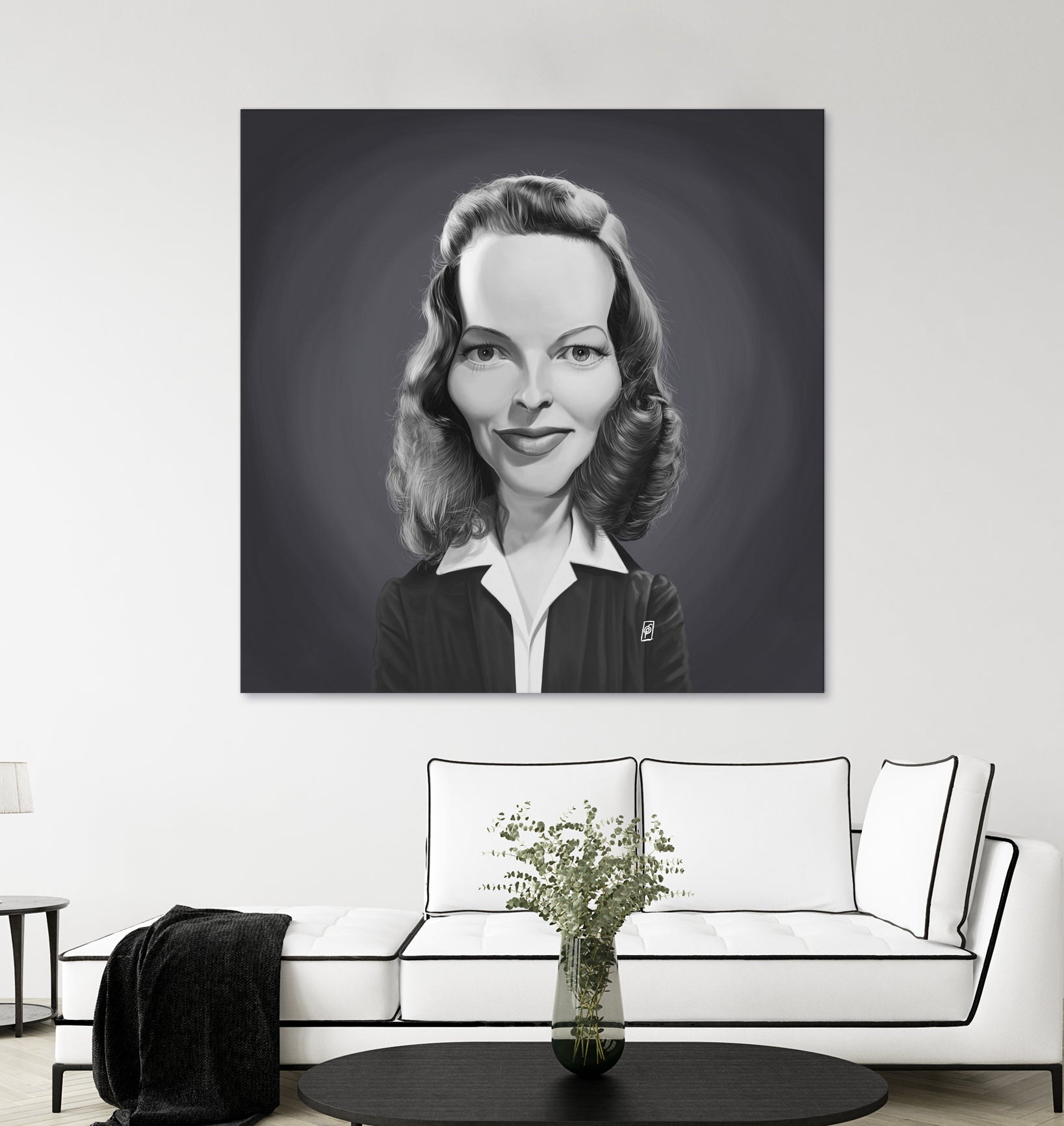 Katharine Hepburn by Rob Snow on GIANT ART - gray digital painting