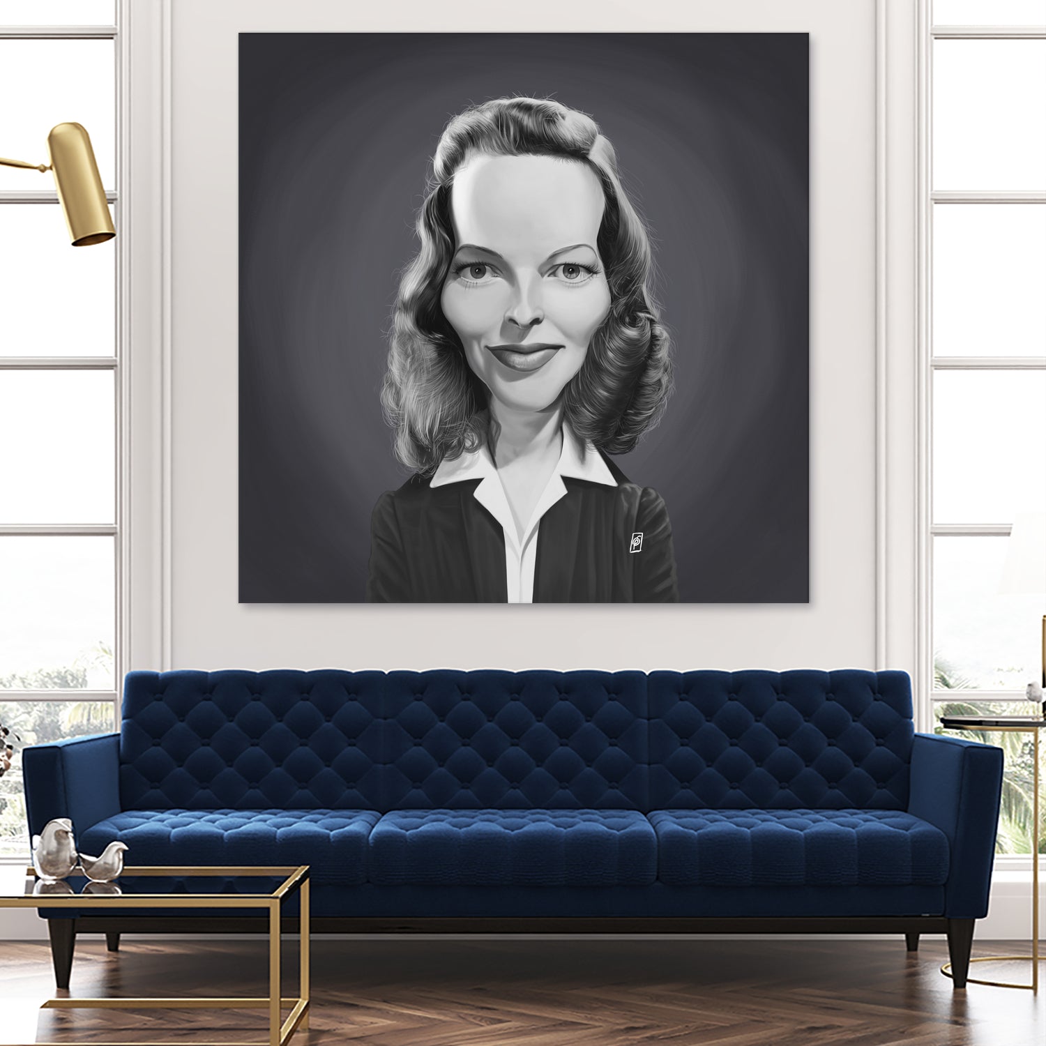 Katharine Hepburn by Rob Snow on GIANT ART - gray digital painting