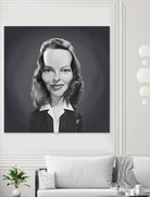 Katharine Hepburn by Rob Snow on GIANT ART - gray digital painting