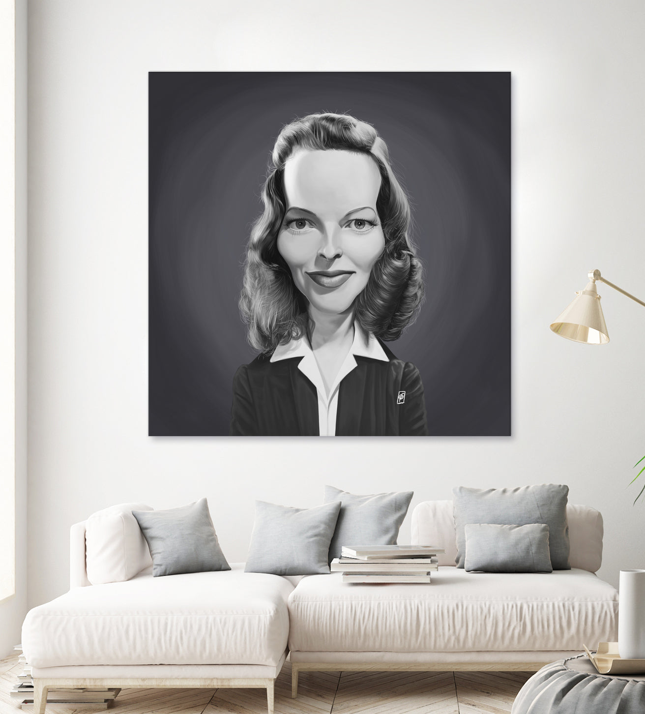 Katharine Hepburn by Rob Snow on GIANT ART - gray digital painting