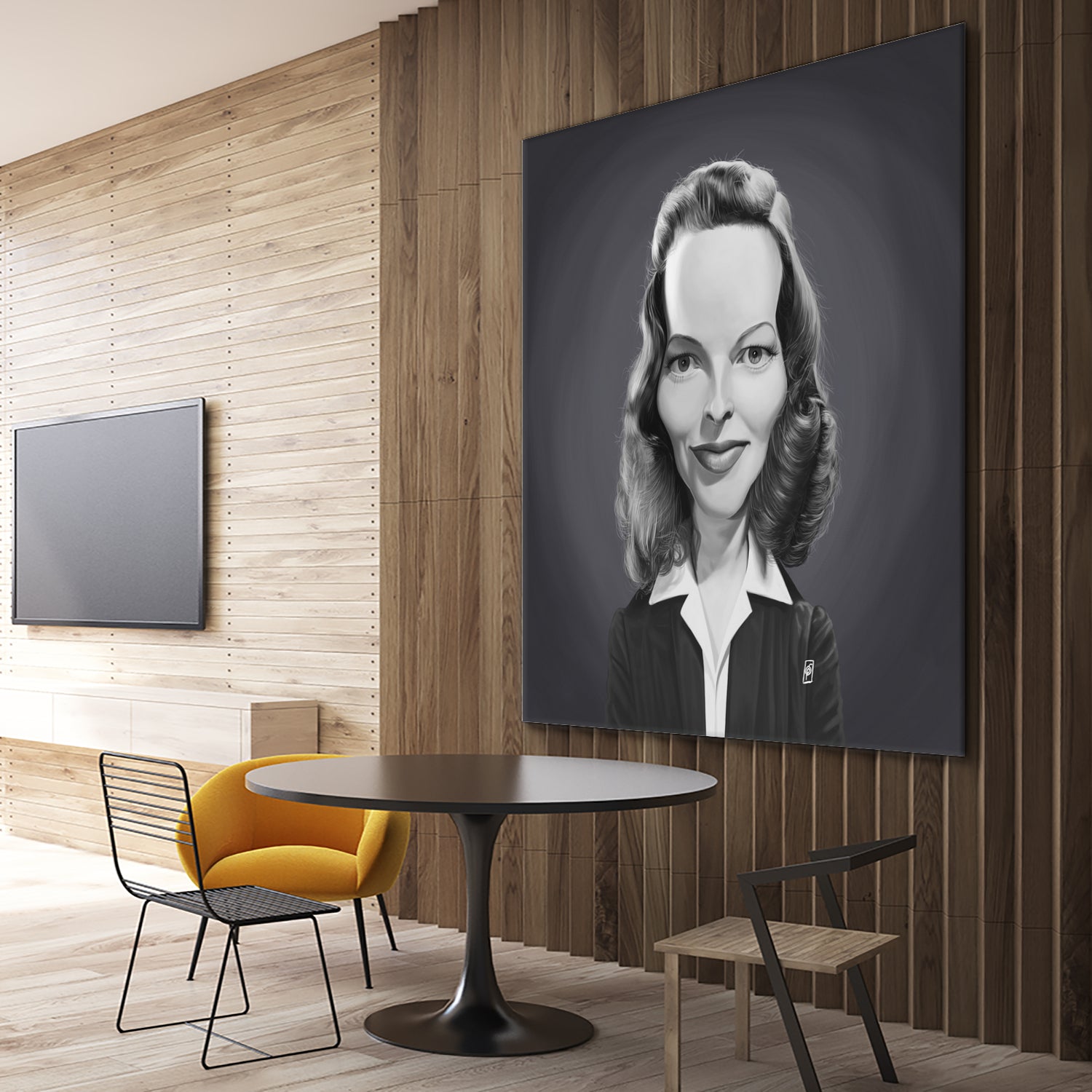 Katharine Hepburn by Rob Snow on GIANT ART - gray digital painting