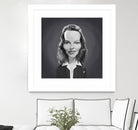 Katharine Hepburn by Rob Snow on GIANT ART - gray digital painting