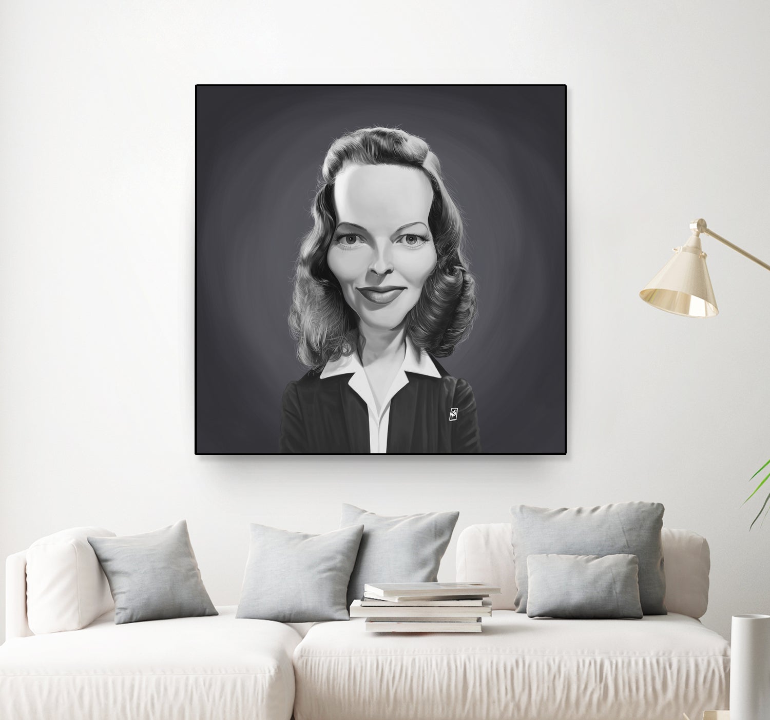 Katharine Hepburn by Rob Snow on GIANT ART - gray digital painting