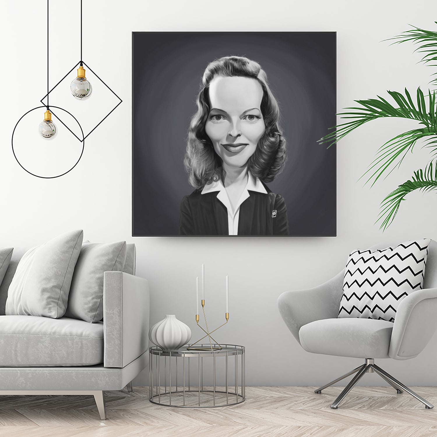 Katharine Hepburn by Rob Snow on GIANT ART - gray digital painting