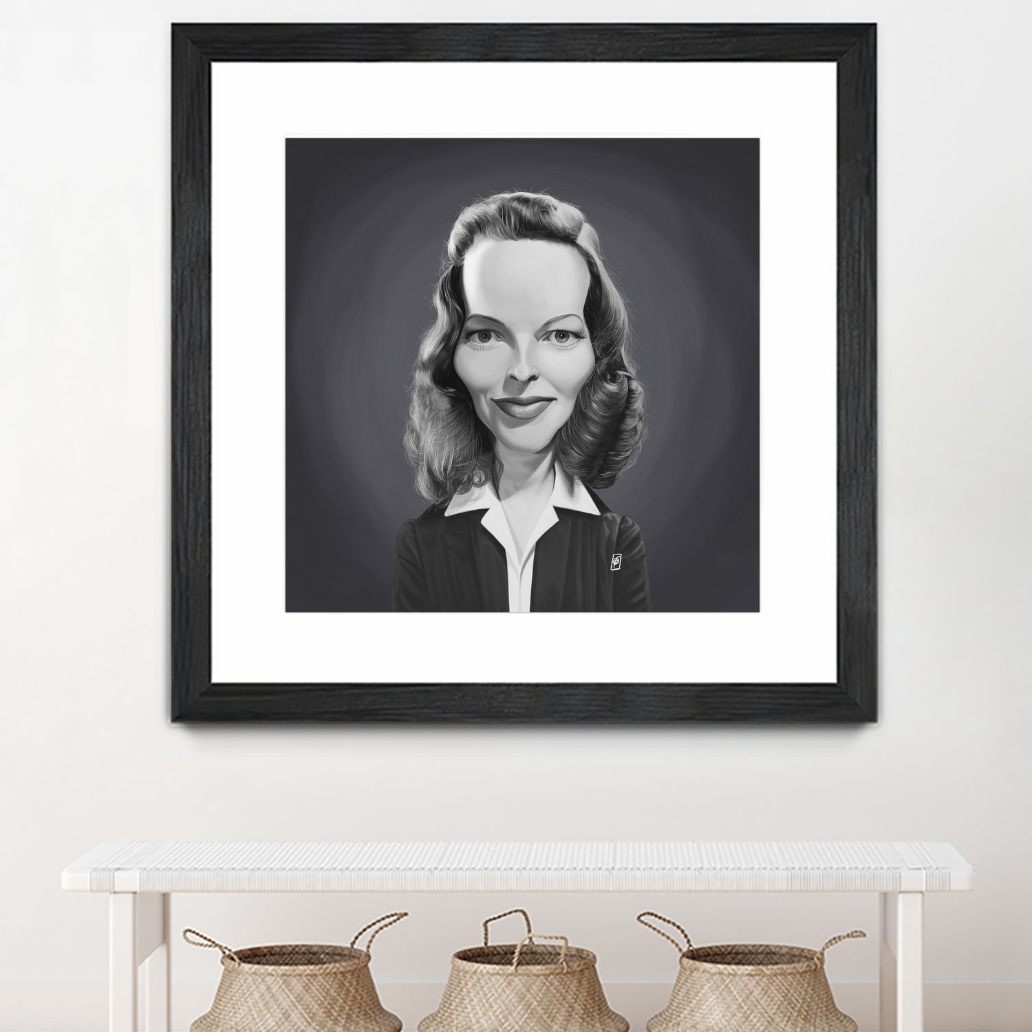 Katharine Hepburn by Rob Snow on GIANT ART - gray digital painting