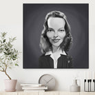 Katharine Hepburn by Rob Snow on GIANT ART - gray digital painting