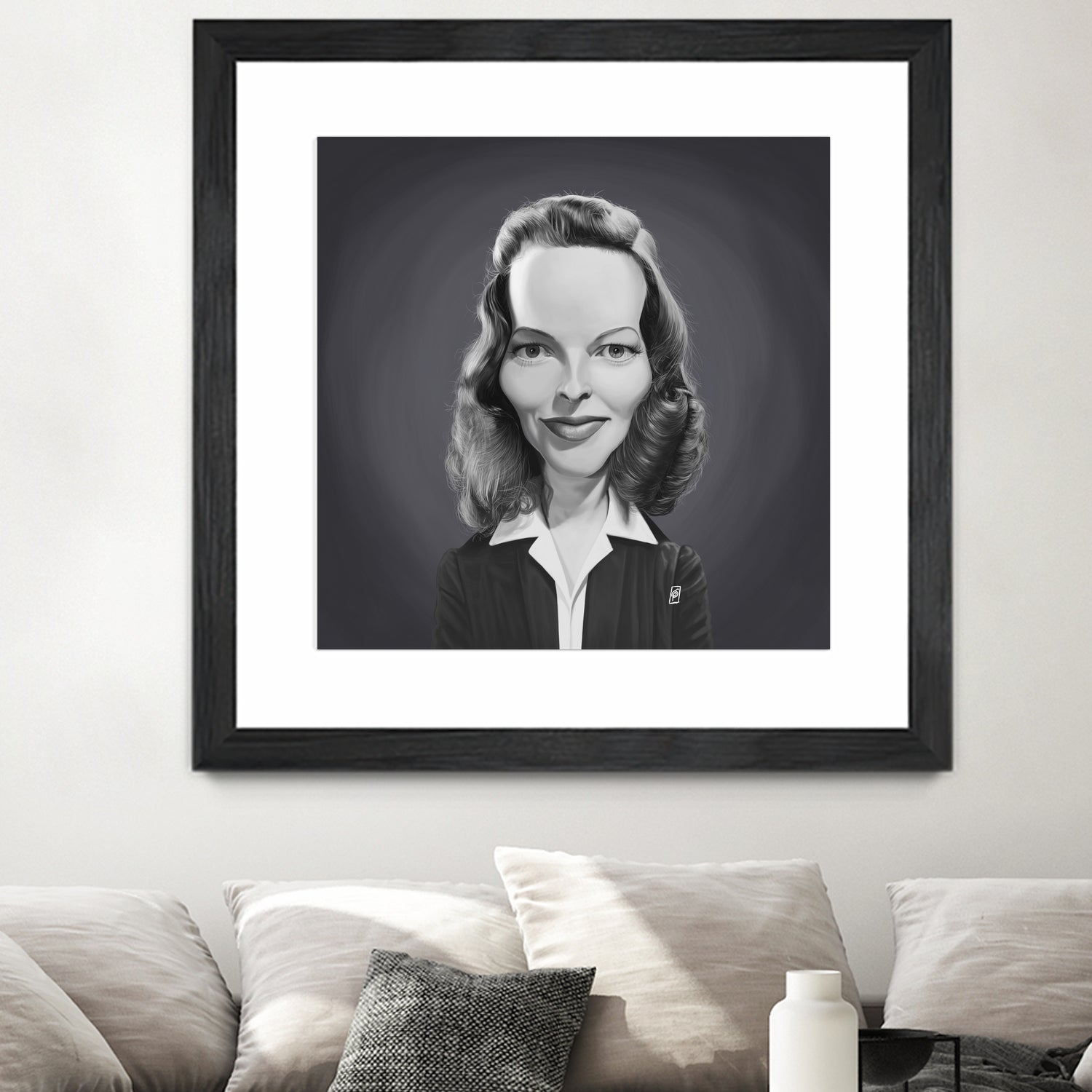 Katharine Hepburn by Rob Snow on GIANT ART - gray digital painting