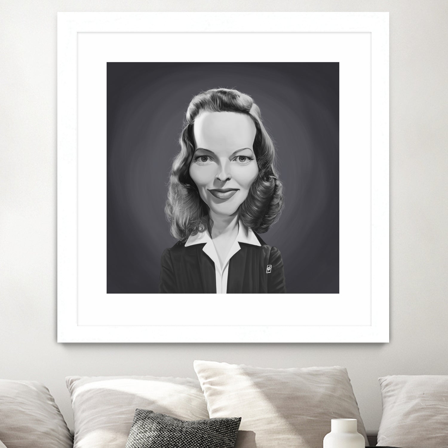 Katharine Hepburn by Rob Snow on GIANT ART - gray digital painting