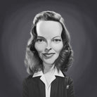 Katharine Hepburn by Rob Snow on GIANT ART - gray digital painting