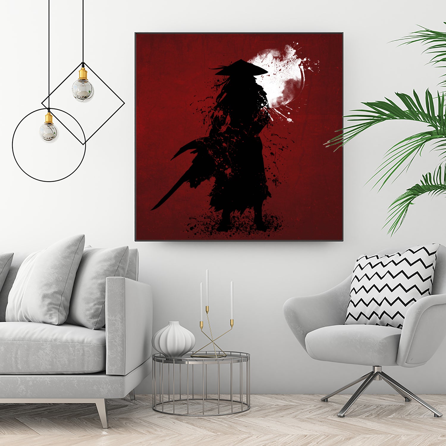 Samurai by Ilya Danilov on GIANT ART - red digital painting