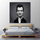 Johnny Cash by Rob Snow on GIANT ART - gray digital painting