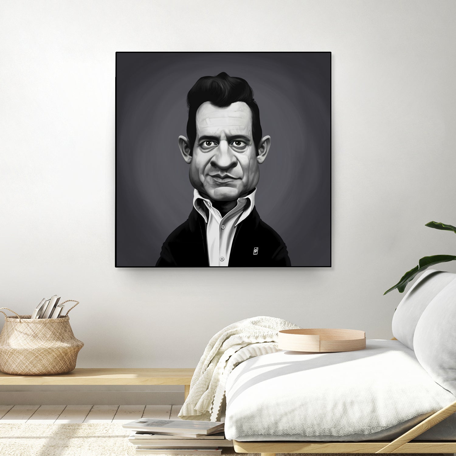 Johnny Cash by Rob Snow on GIANT ART - gray digital painting