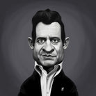 Johnny Cash by Rob Snow on GIANT ART - gray digital painting