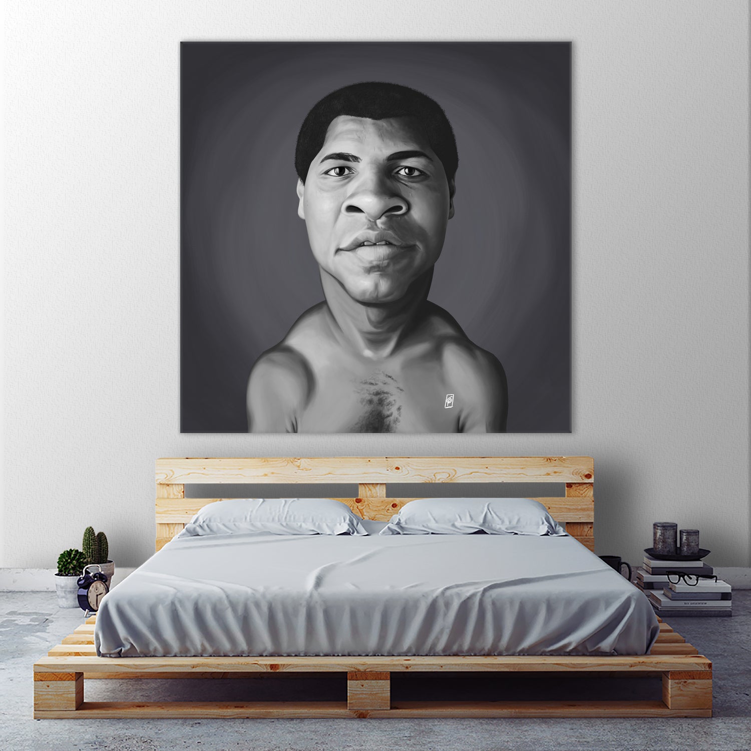 Muhammad Ali by Rob Snow on GIANT ART - gray digital painting