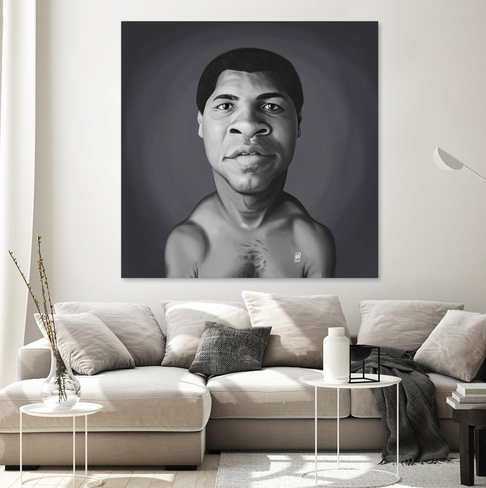 Muhammad Ali by Rob Snow on GIANT ART - gray digital painting