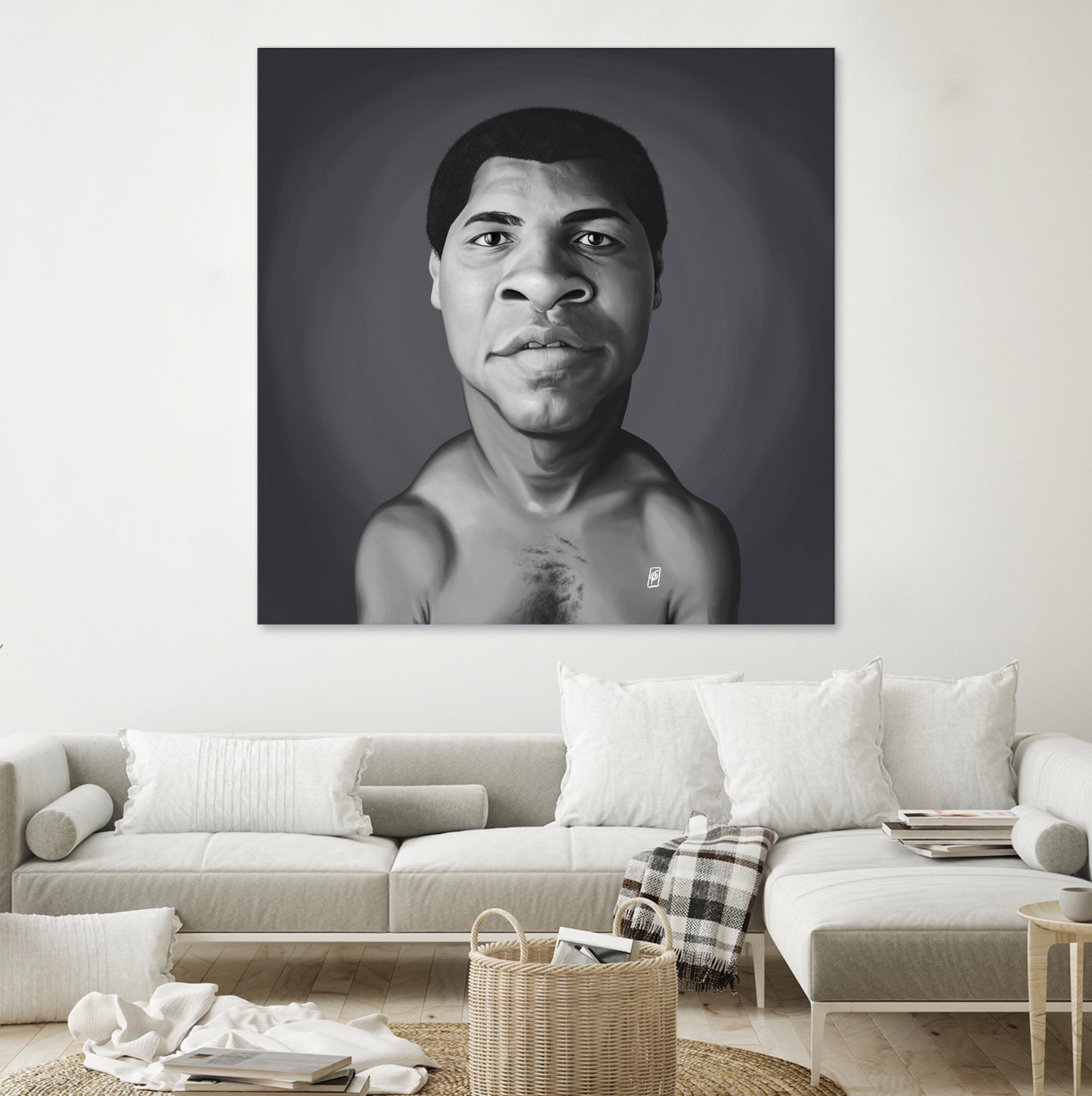 Muhammad Ali by Rob Snow on GIANT ART - gray digital painting