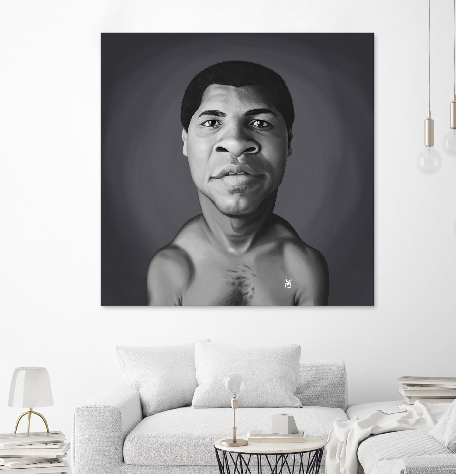 Muhammad Ali by Rob Snow on GIANT ART - gray digital painting