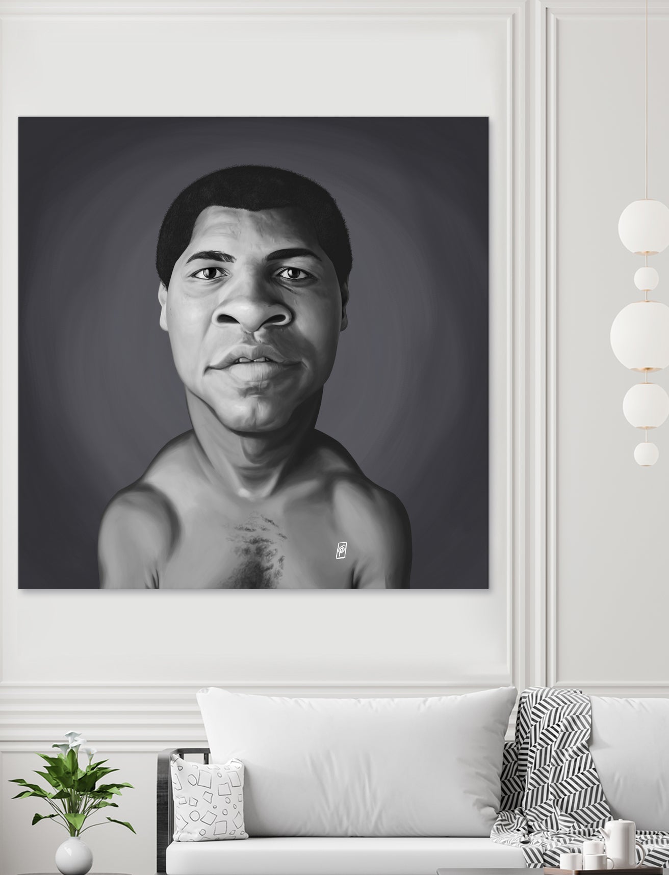 Muhammad Ali by Rob Snow on GIANT ART - gray digital painting