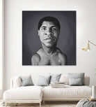 Muhammad Ali by Rob Snow on GIANT ART - gray digital painting