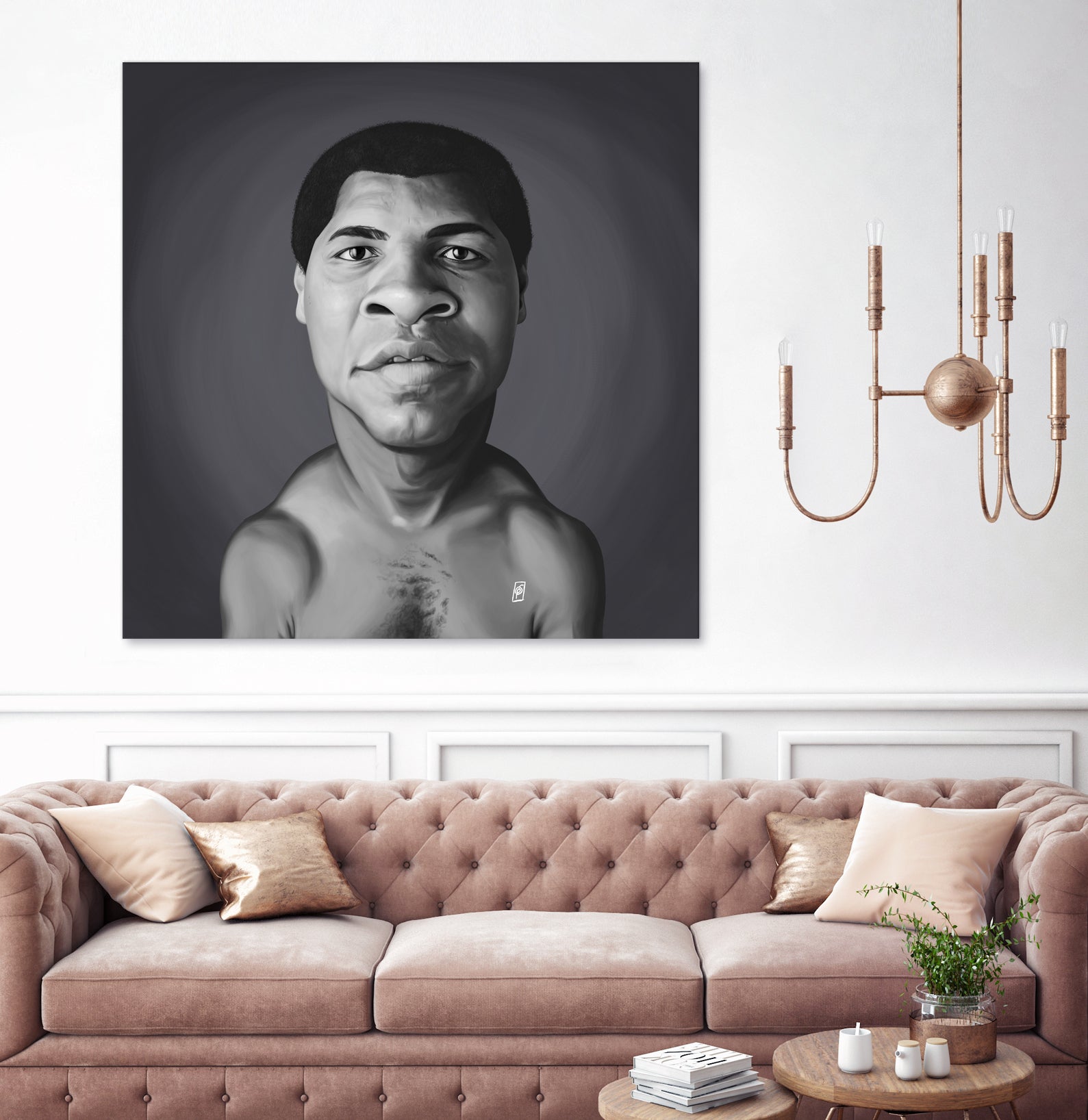 Muhammad Ali by Rob Snow on GIANT ART - gray digital painting