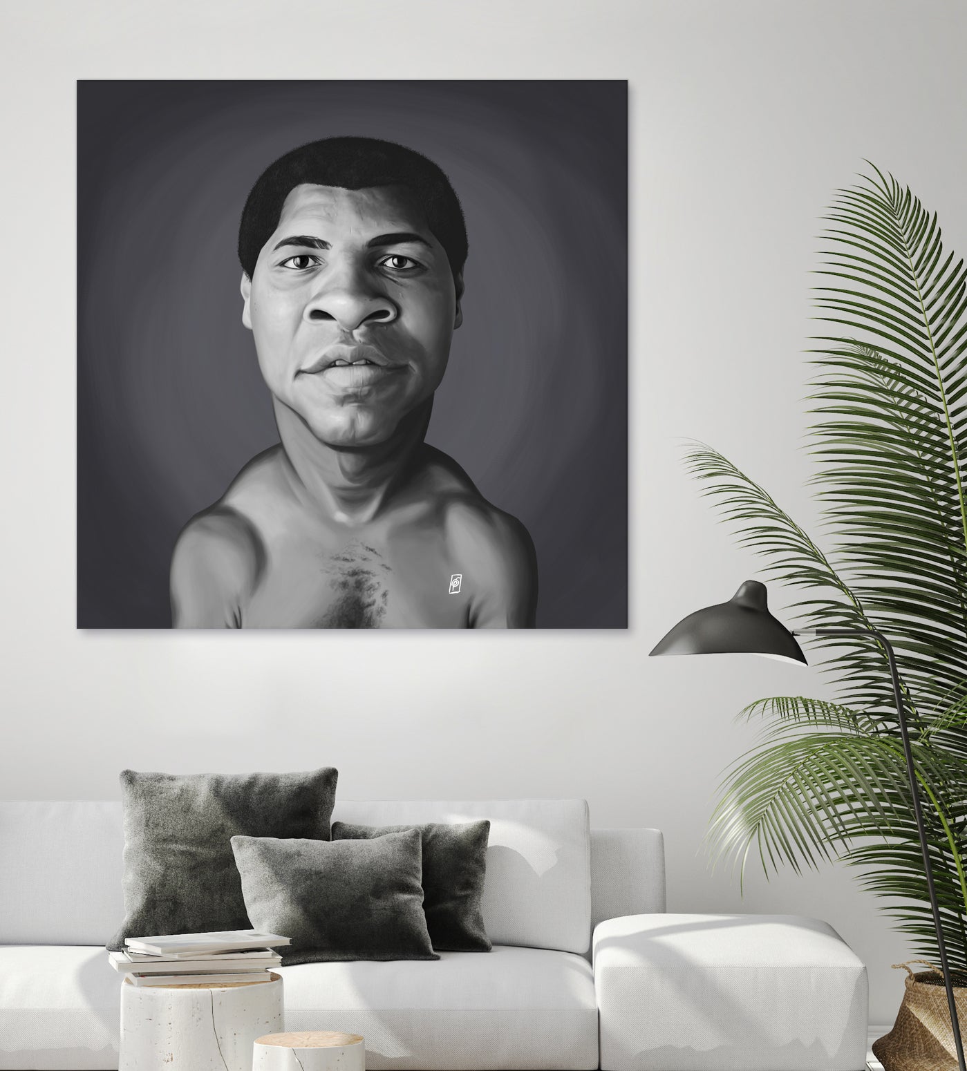 Muhammad Ali by Rob Snow on GIANT ART - gray digital painting