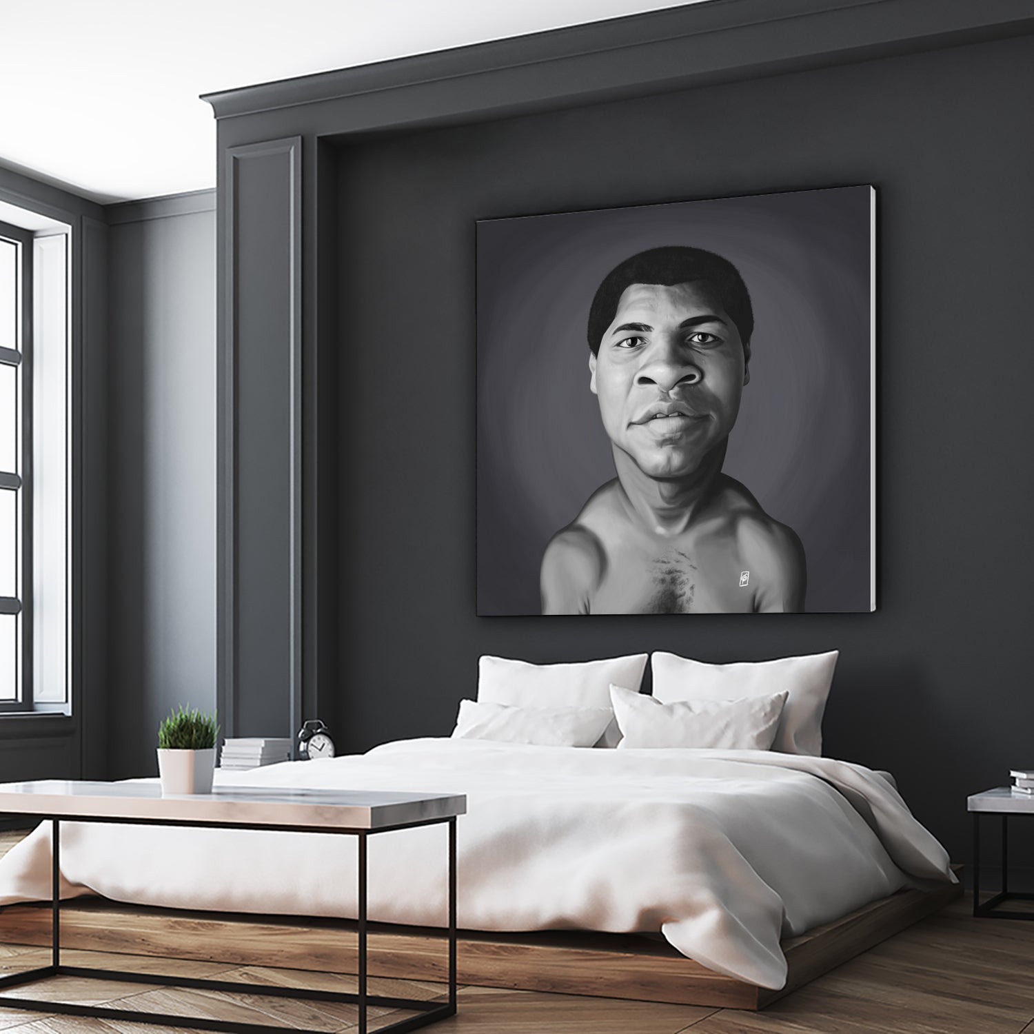 Muhammad Ali by Rob Snow on GIANT ART - gray digital painting