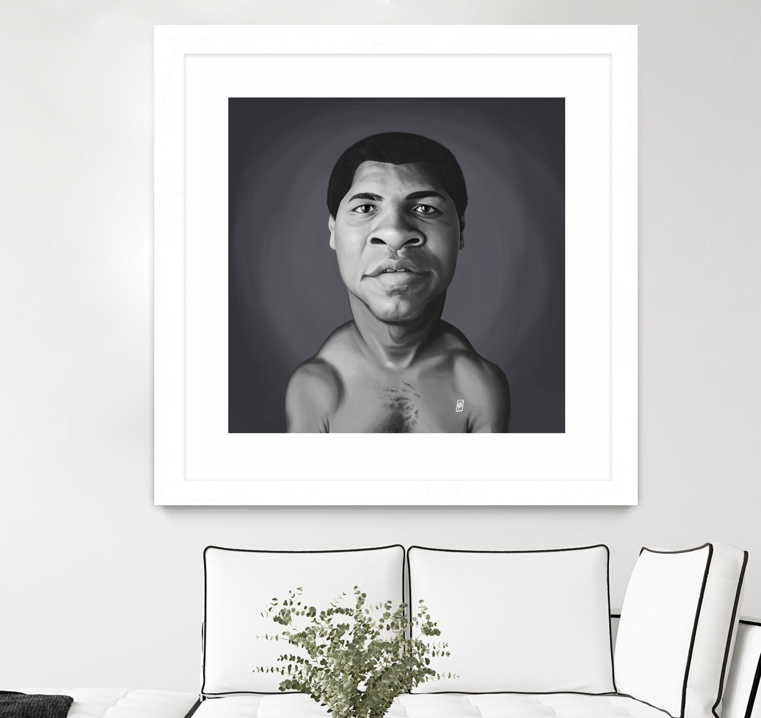 Muhammad Ali by Rob Snow on GIANT ART - gray digital painting