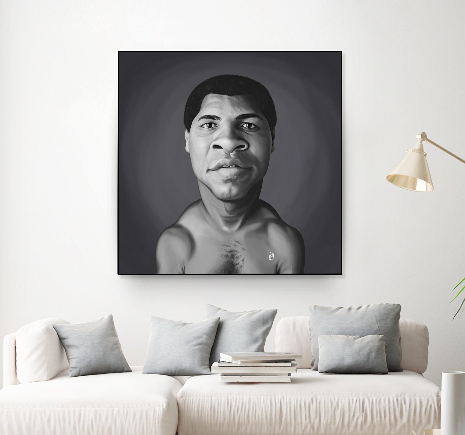 Muhammad Ali by Rob Snow on GIANT ART - gray digital painting