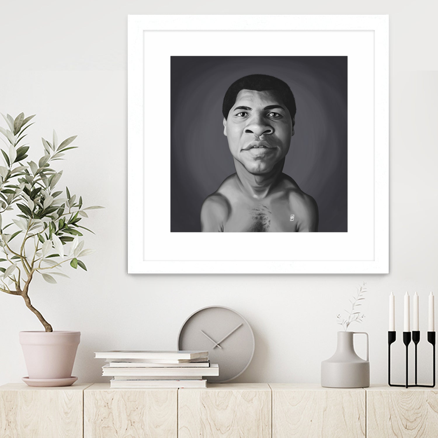 Muhammad Ali by Rob Snow on GIANT ART - gray digital painting