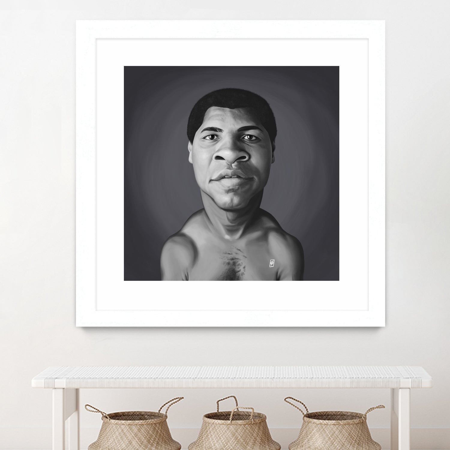 Muhammad Ali by Rob Snow on GIANT ART - gray digital painting