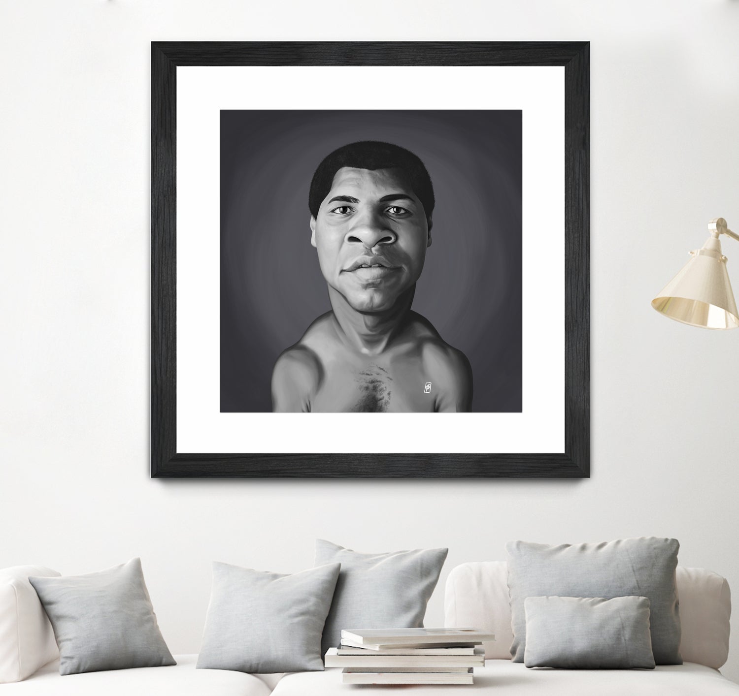 Muhammad Ali by Rob Snow on GIANT ART - gray digital painting