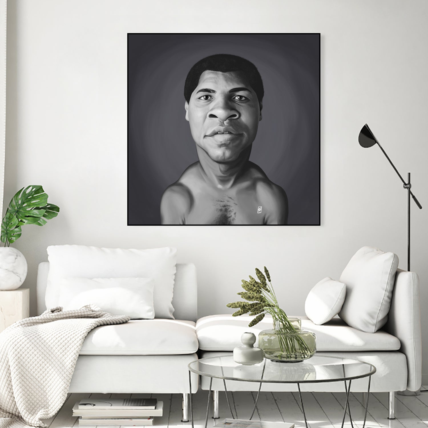 Muhammad Ali by Rob Snow on GIANT ART - gray digital painting