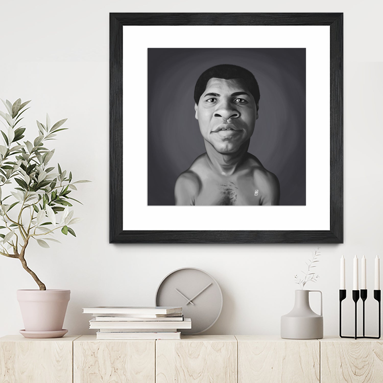 Muhammad Ali by Rob Snow on GIANT ART - gray digital painting